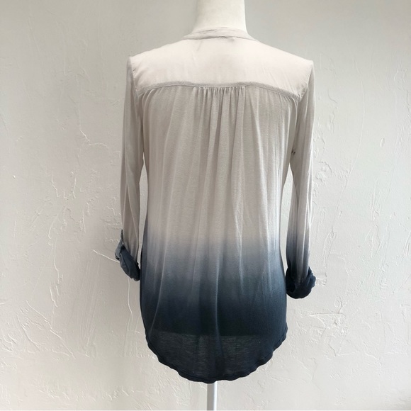 ⭐️Soft Surroundings⭐️Floral Embroidery Ombre Top Blouse Shirt Women's S Small - Picture 6 of 14